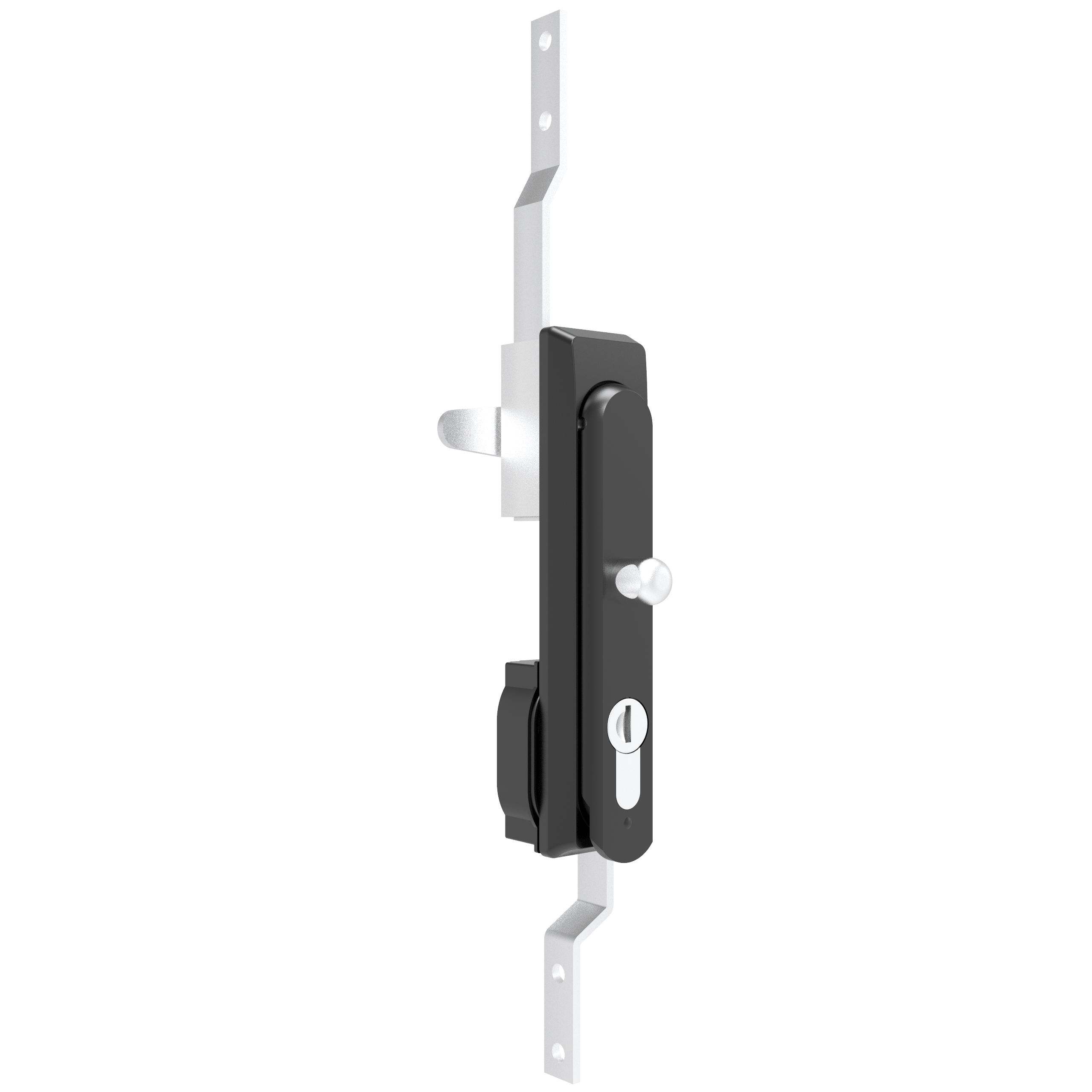 A-1200-3P01-NC-40 | Swing Handle Lock with padlock Buckle, Three point, Zinc Alloy, Powder coated, black