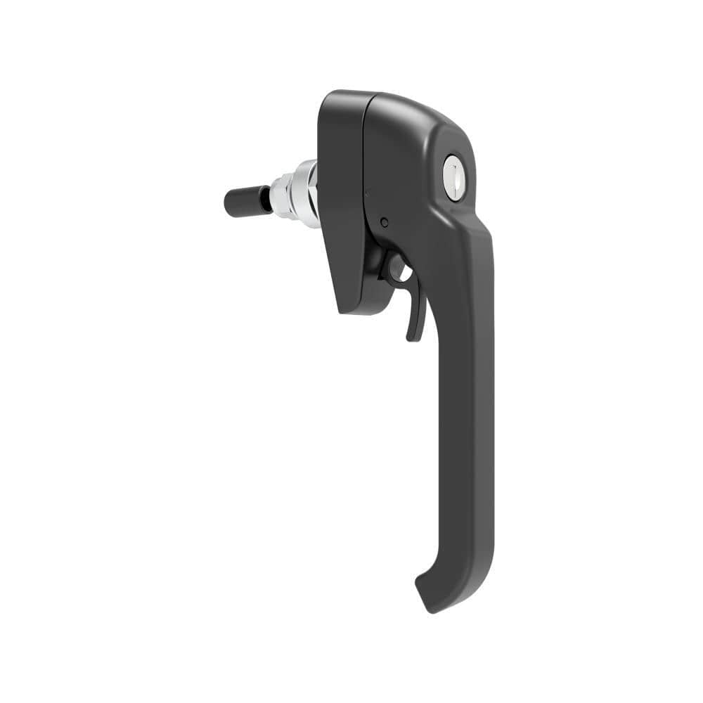 B-1413-110-40 | Quarter CAM latch, L-handle, CH751 key locking, no CAM, seal, zinc alloy, powder coating, black