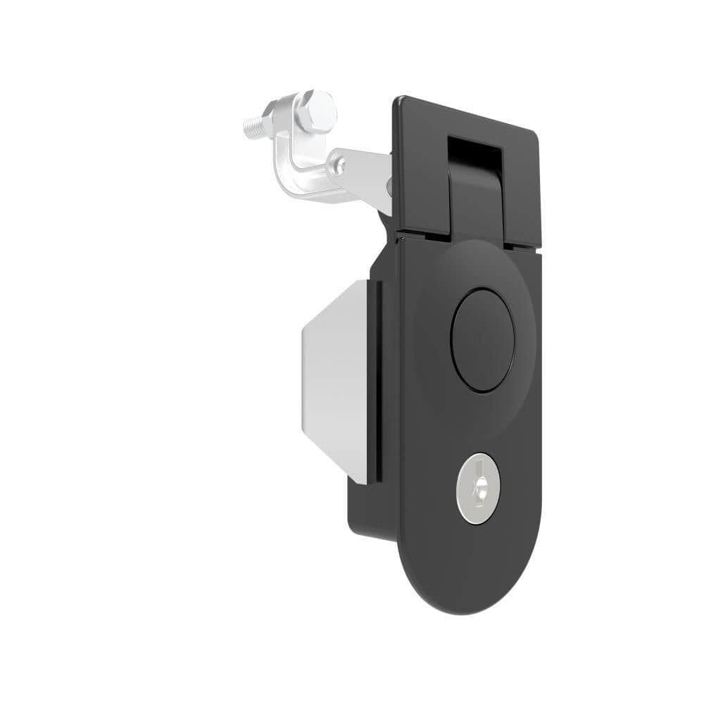 A-1445-345-1-40 | Compression type door lock, sealed lever, key lock, lock with dust cover, zinc alloy, powder coating, black