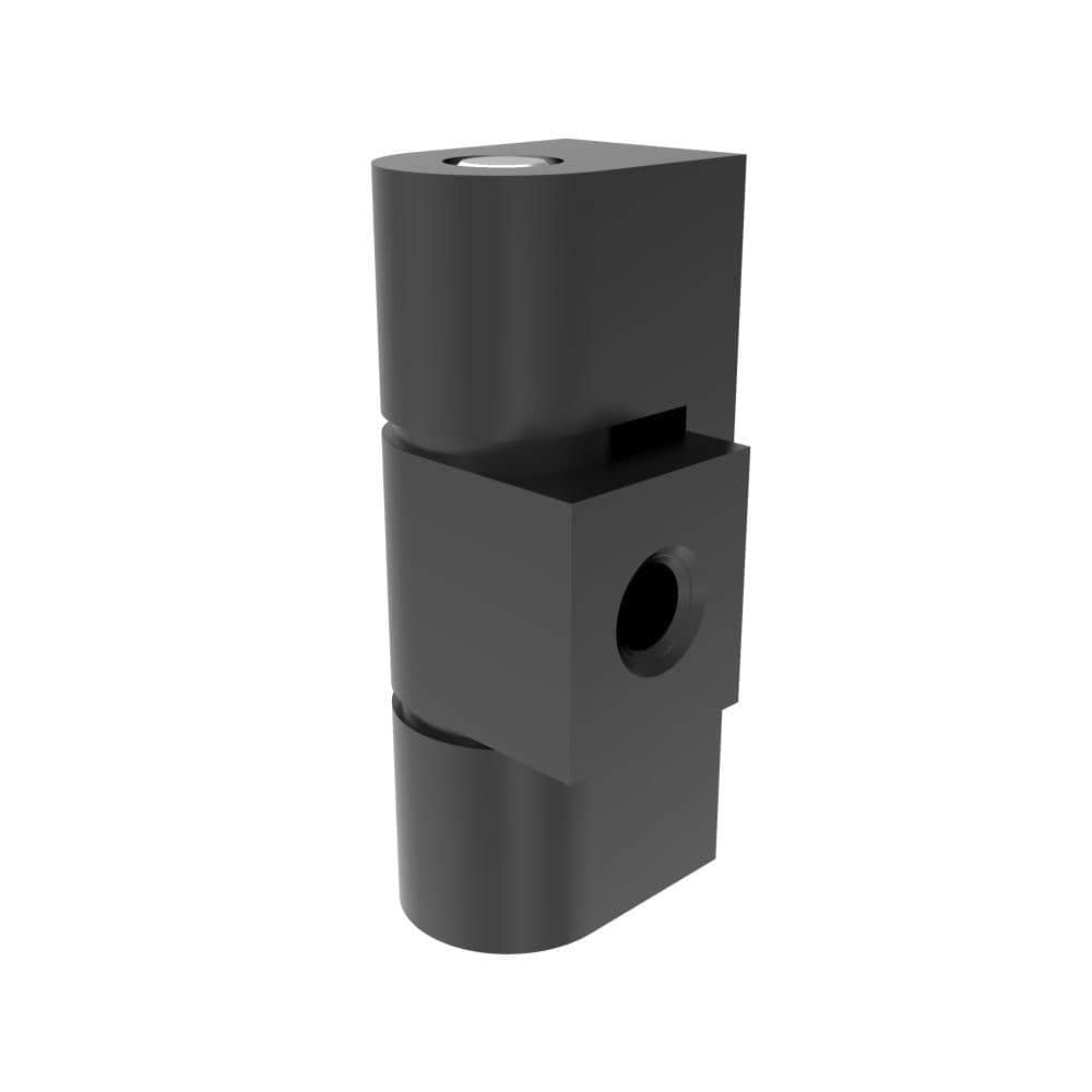 H1-2230-40 | Corner Door Hinge,L45, Zinc alloy, Powder coated, black