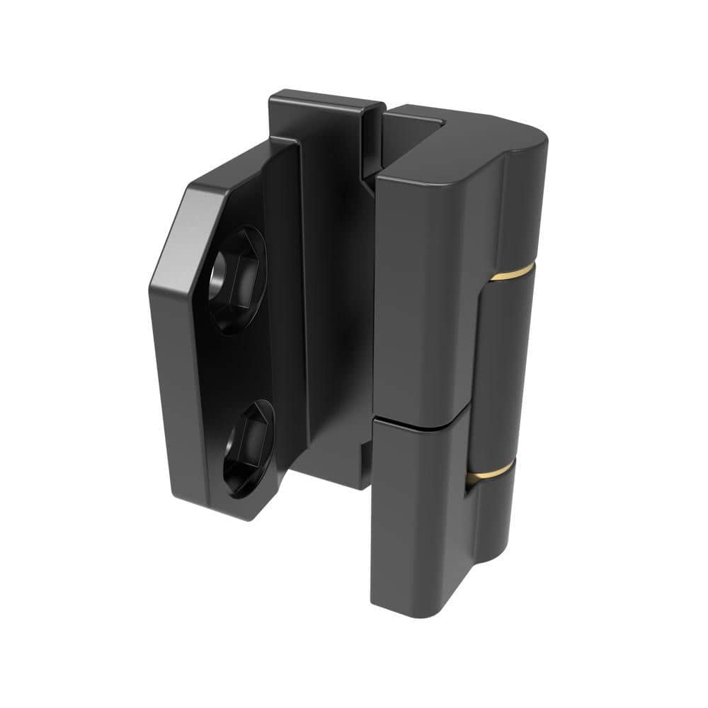 H2-2309-40 | Corner door removable hinge, heavy duty, zinc die, powder coated, black
