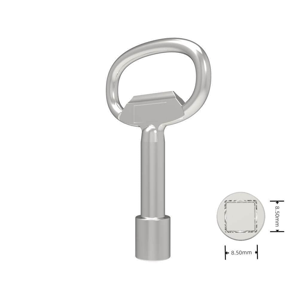 9200-048 | Square key, 8mm, zinc alloy, chrome plating, bright