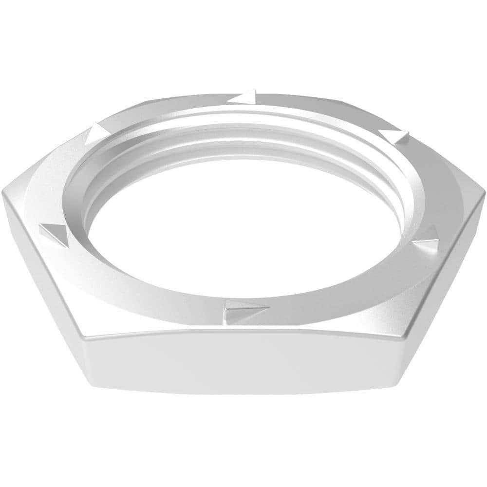 6051 | Hexagon nuts, Zinc alloy, with non-slip teeth, M22x1.5, 5mm thickness