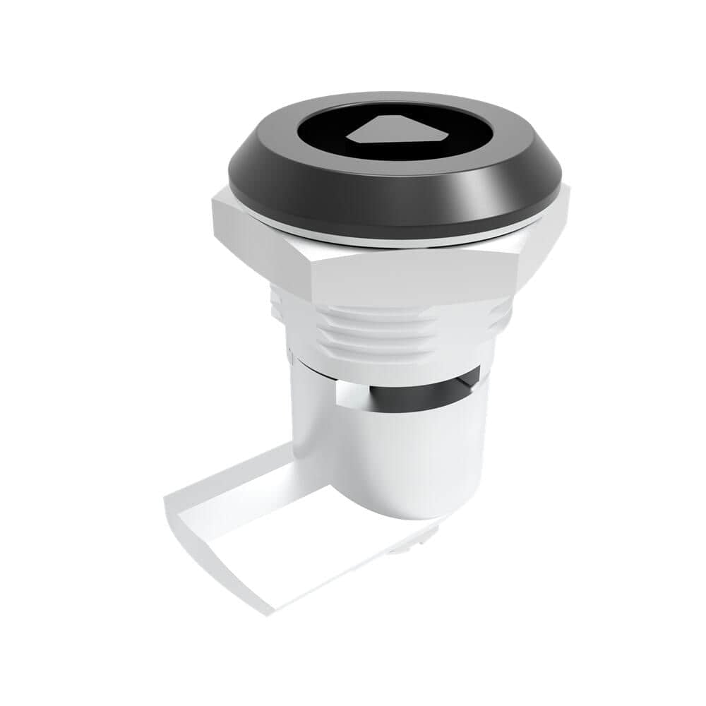 D1-1420-038-40 | chiusura a quarto di giro, nucleo / barilotto a triangolo da 7 mm, lega di zinco, rivestimento a polvere, nero