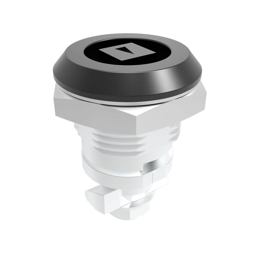 D1-1421-448-40 | chiusura a quarto di giro, quadrato 8mm con fessura, lega di zinco, verniciato a polvere, nero