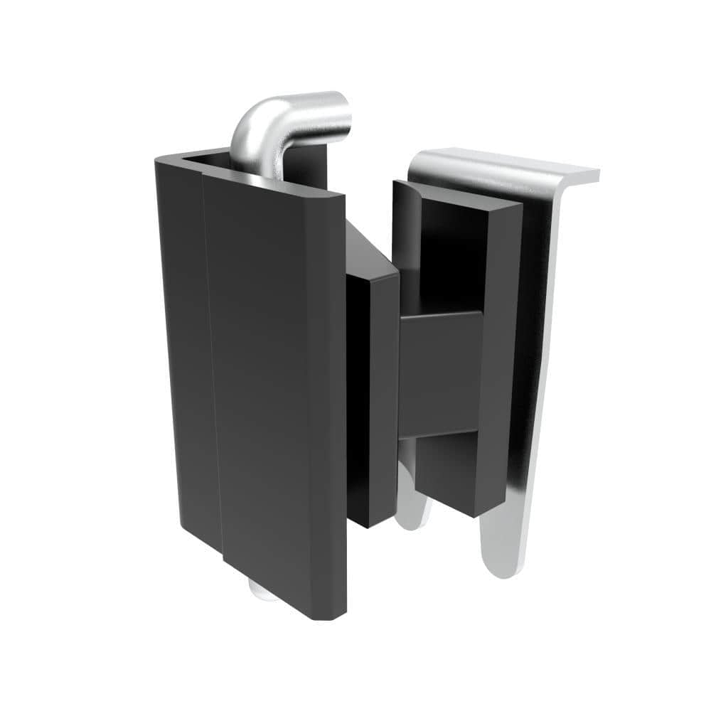 H2-2307-40 | Corner door removable hinge, heavy type,zinc alloy, powder coated, black