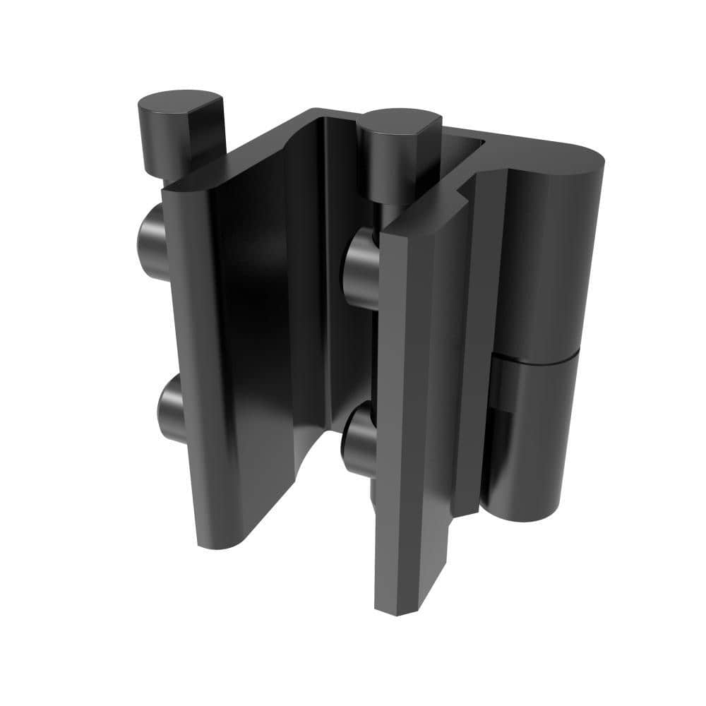 H2-2308-112AE-40 | Corner door detachable hinge, heavy duty, right side facing, zinc alloy, powder coating, black