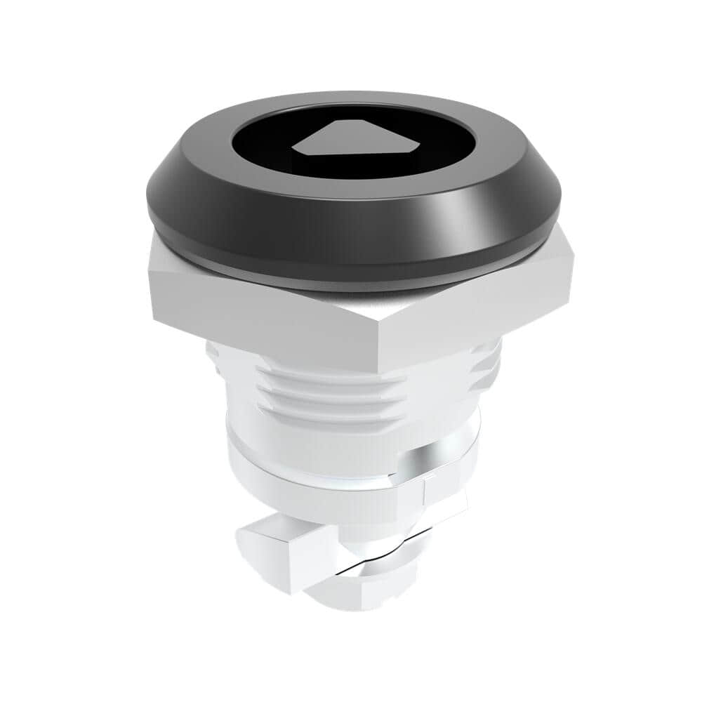 D1-1421-038-40 | chiusura a quarto di giro, nucleo per serratura a triangolo da 7mm, lega di zinco, verniciatura a polvere, nera