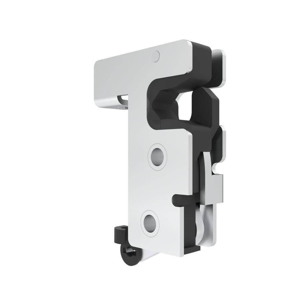 3006-2L | Rotary push-close latch, medium,lift, two stage,  Bottom and bottom drive,With rubber shock absorber, fixed cable bracket, steel, galvanized, bright