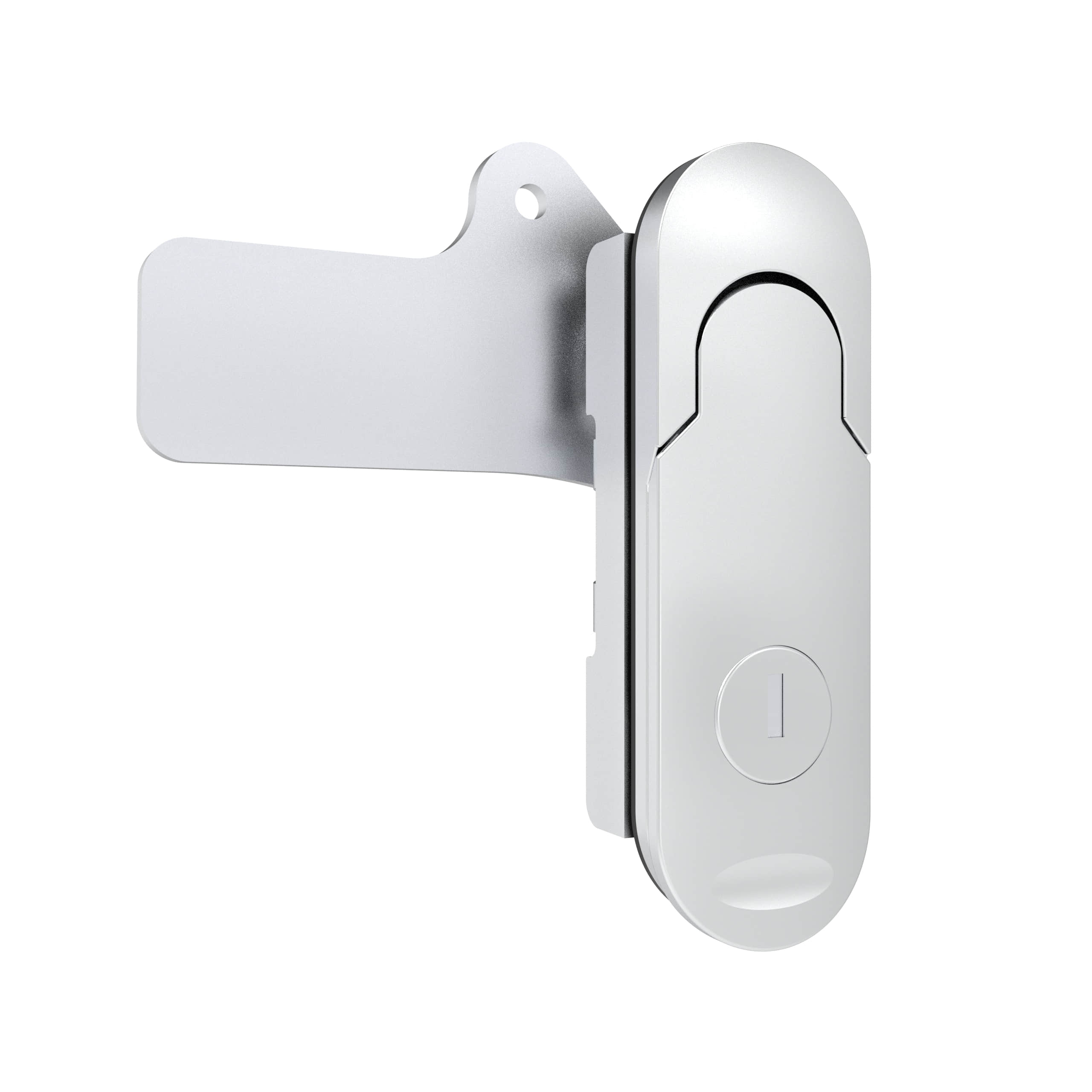 A-1103-10-50 | Swing handle lock, K200 key lock,left and right, swivel handle open, zinc alloy, spray paint, silver