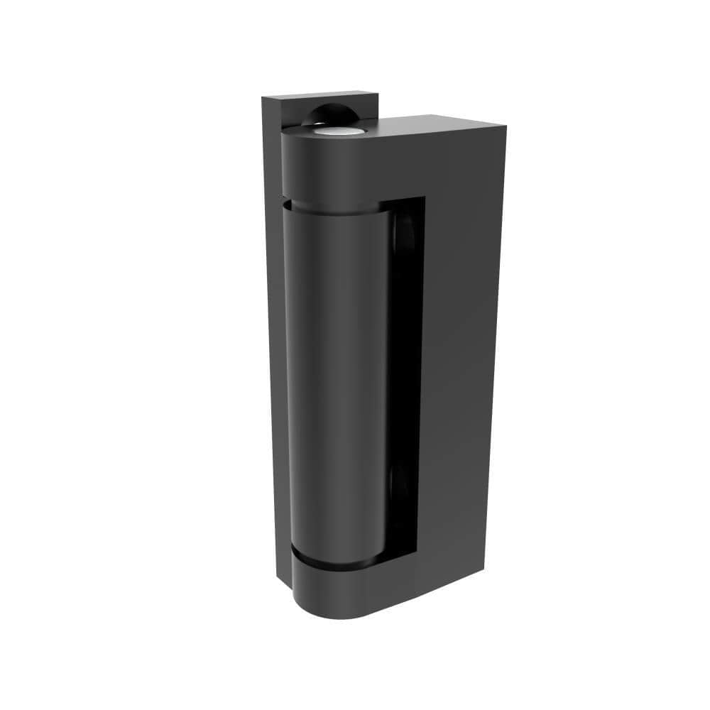 H1-2232-42 | Corner Door Hinge, Zinc alloy, Powder coated, black