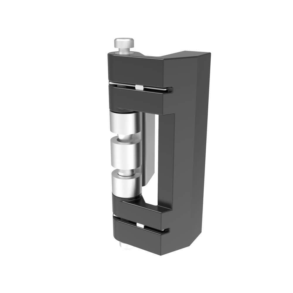 H2-2352-40A | Hidden removable hinge, heavy duty, zinc alloy, powder coating, black