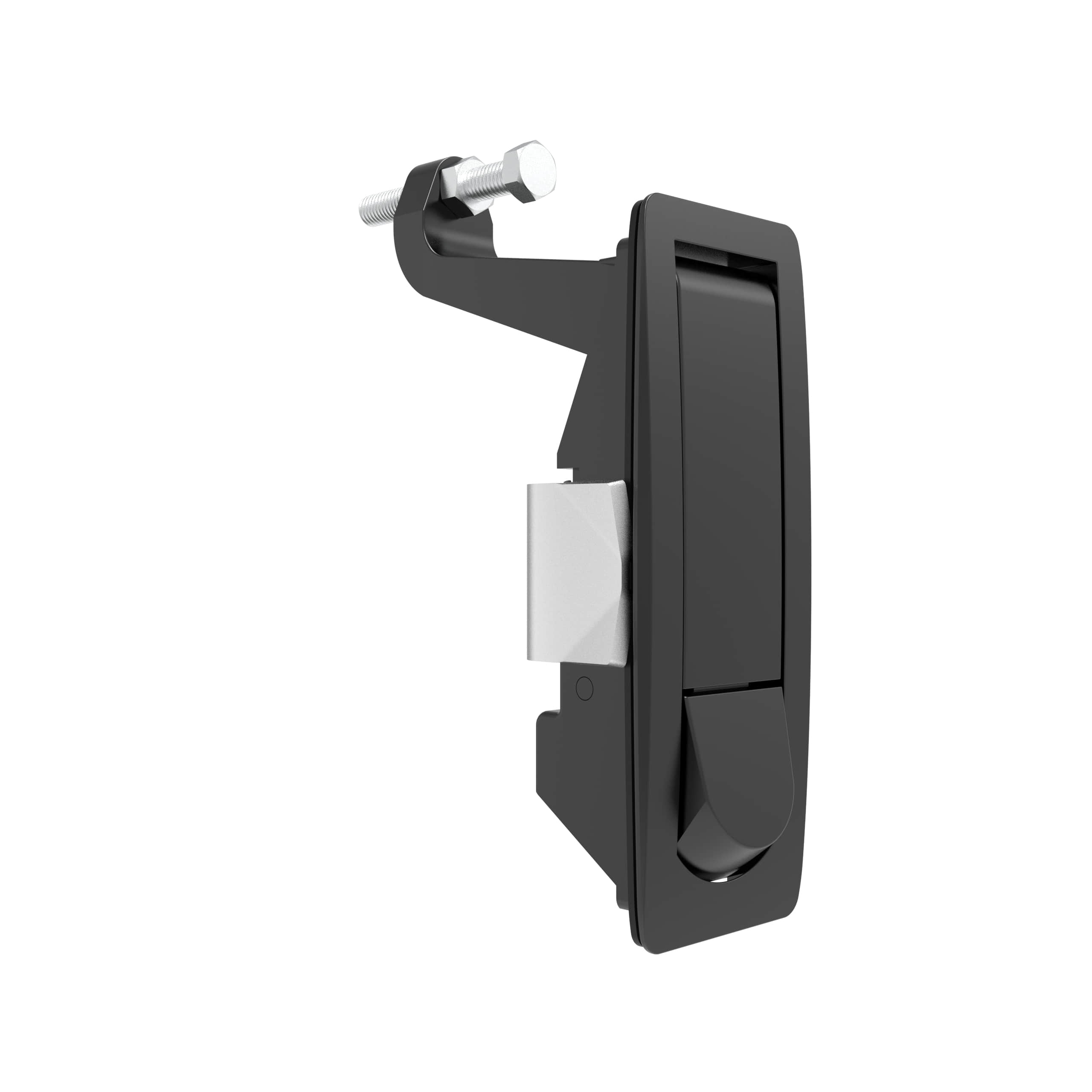 A-1442-146-40 | Compression door lock, lever, unlimited, protruding trigger, unsealed, zinc alloy, powder coated, black