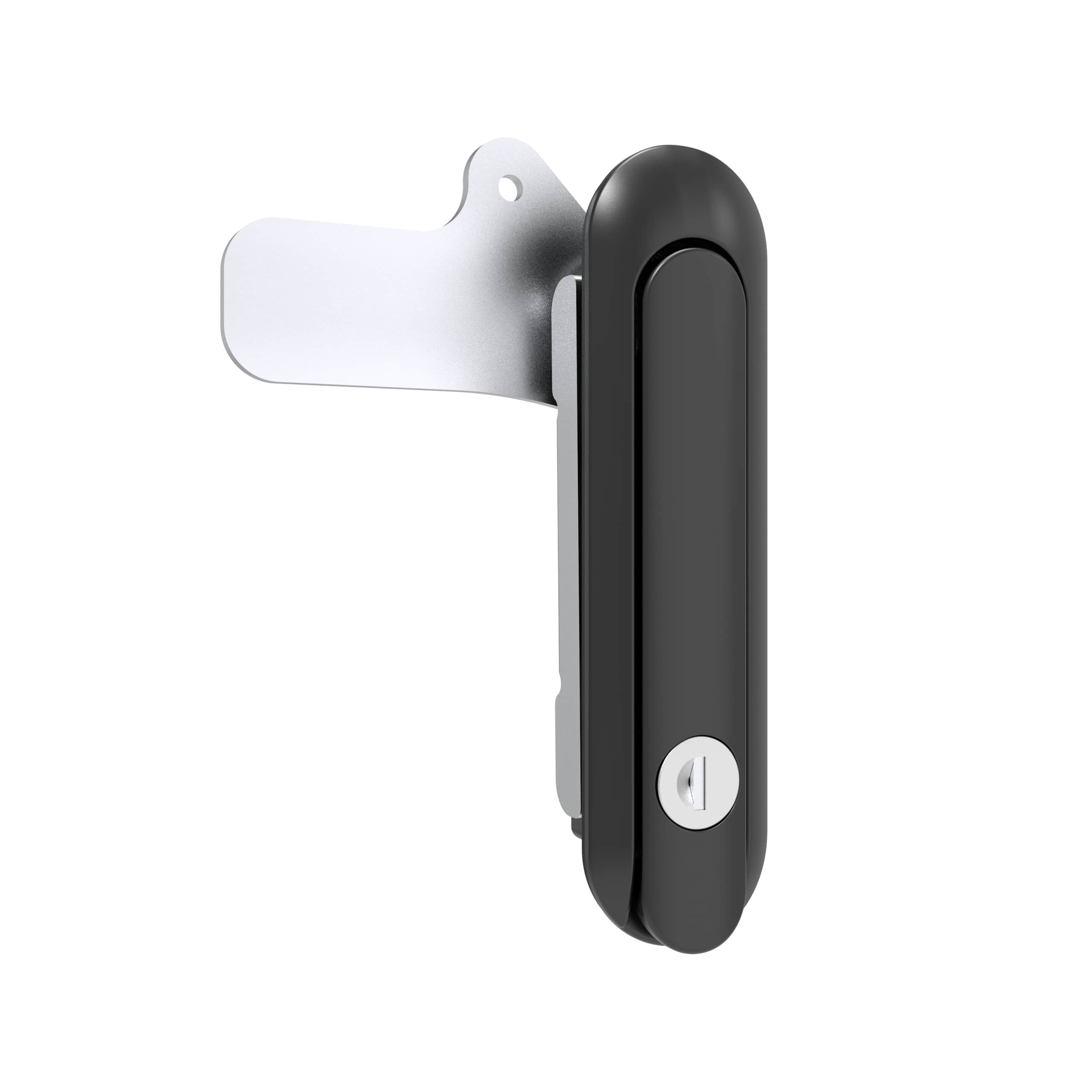 a-1101-20-40 | 旋转把手锁，K200钥匙锁定，左右通用，旋转手柄开启，锌合金，粉末涂层，黑