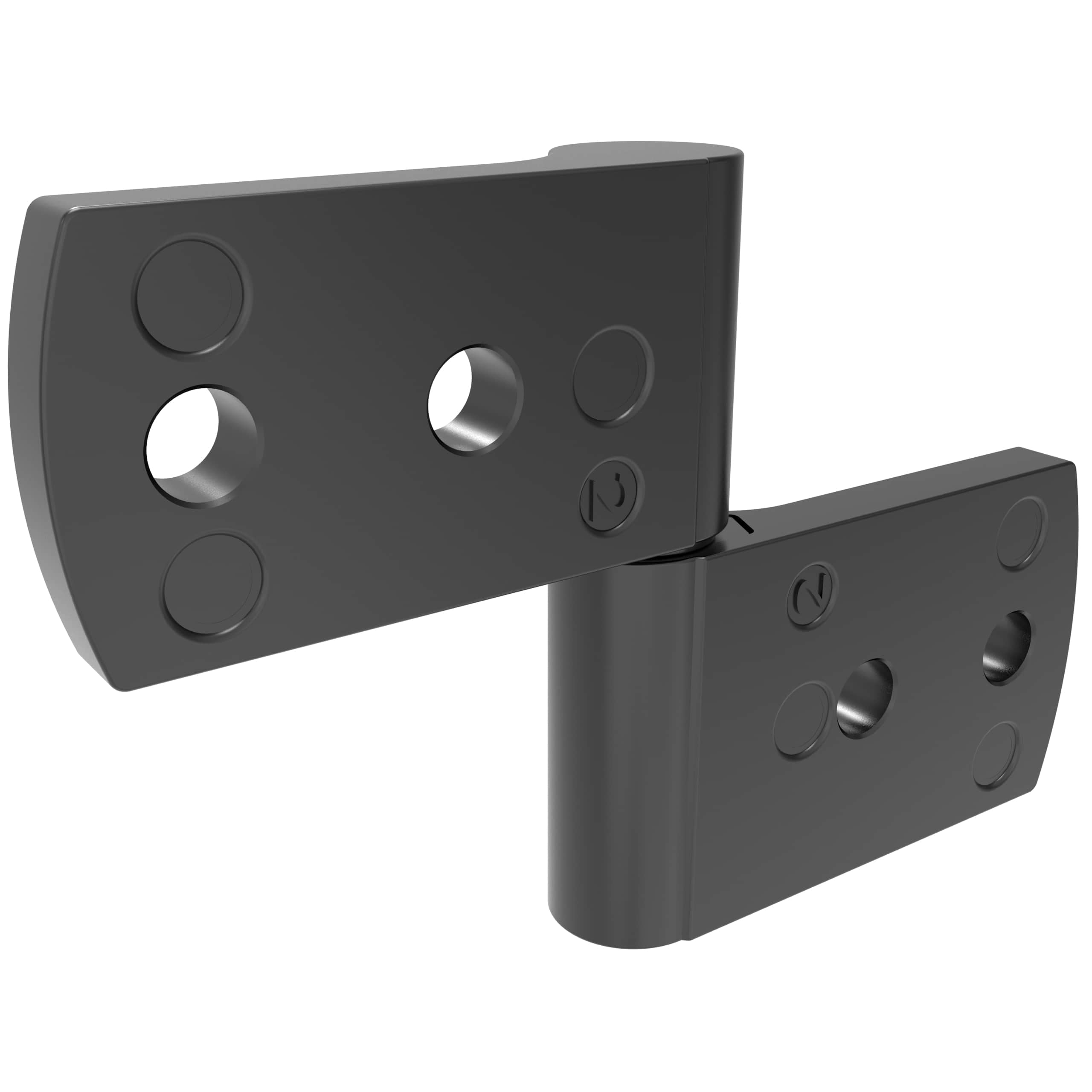 h1-2416-40 | 恒定扭矩铰链，M4螺丝固定，锌合金，粉末涂层，黑