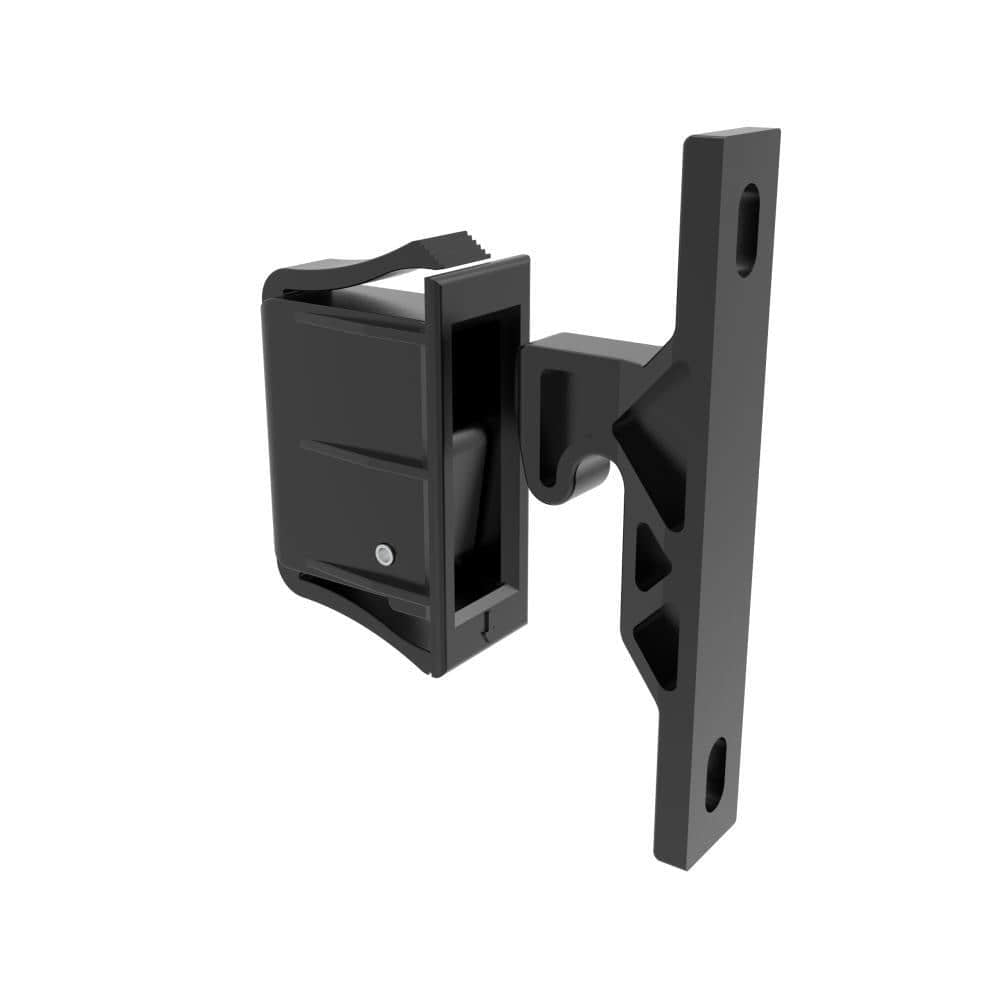 F-2001-303 | Push-to-Close Latch, Snap-In Mounting, 13N (3 lbf), Plastic, Black