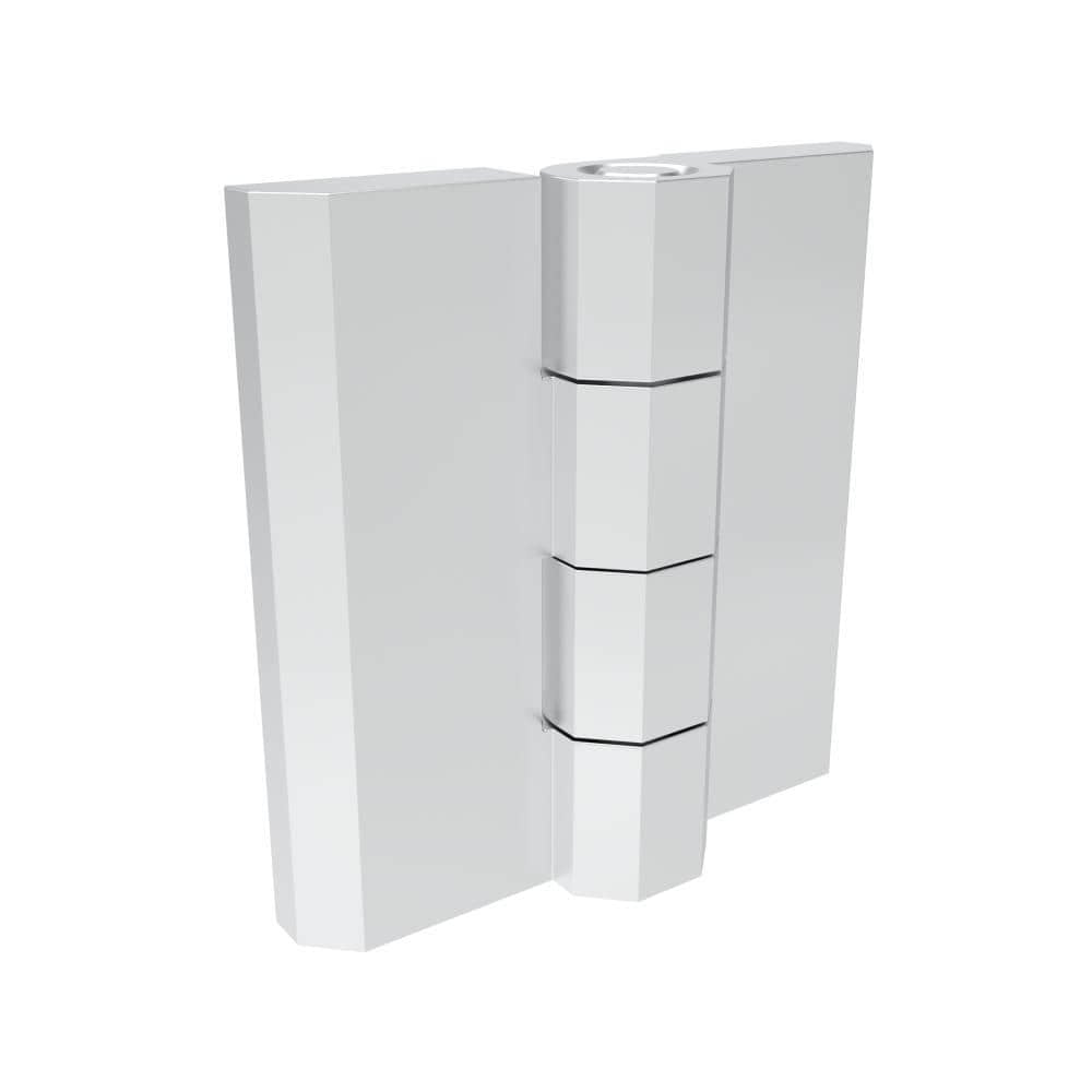 H1-2101-601-30 | Surface Fixed Hinge, 60x60mm, M6 stud mount, Zinc alloy, Chrome plating, bright