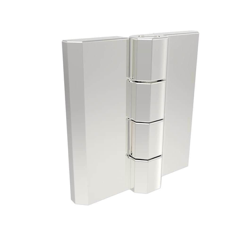 H1-2101-501-A1 | Surface Fixed Hinge, 50x50mm, M5 stud mount, Stainless Steel, mirror polished, bright

