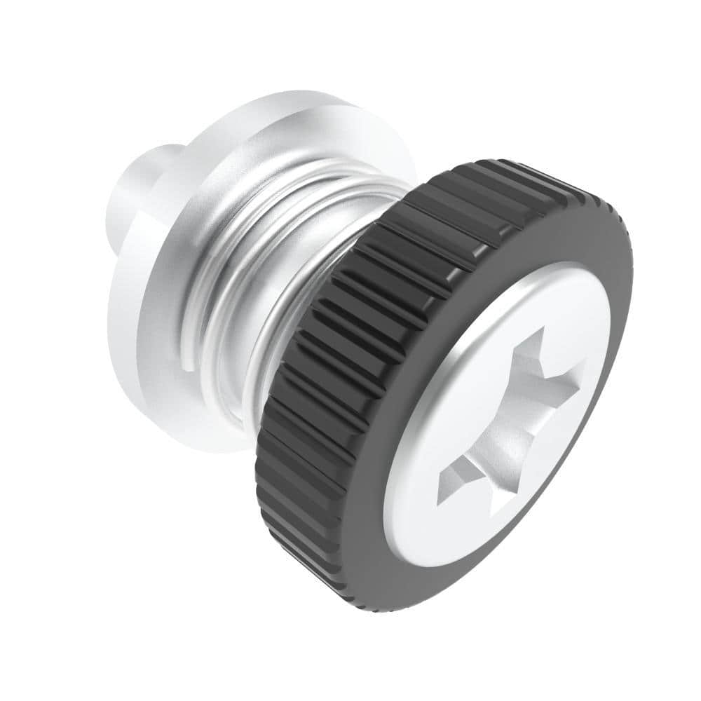 52-a31-51-4-000 | 拴式螺钉, M3 X 0.5, 压入式, 十字头凹槽, 滚花, 黑