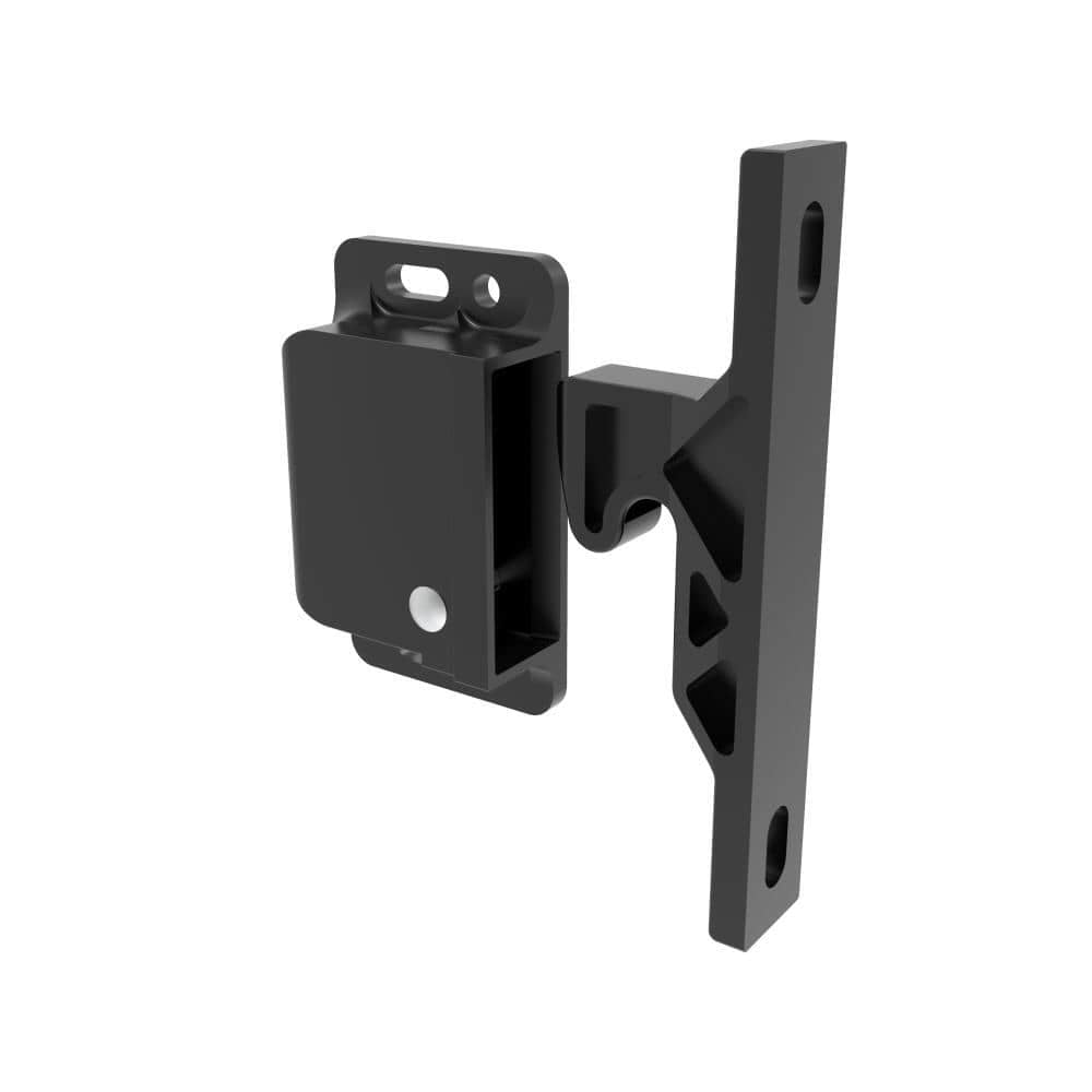 F-2002-803 | Push-to-Close Latch, Rivet / Screw (thru hole) Mounting, 13N (3 lbf), Plastic, Black