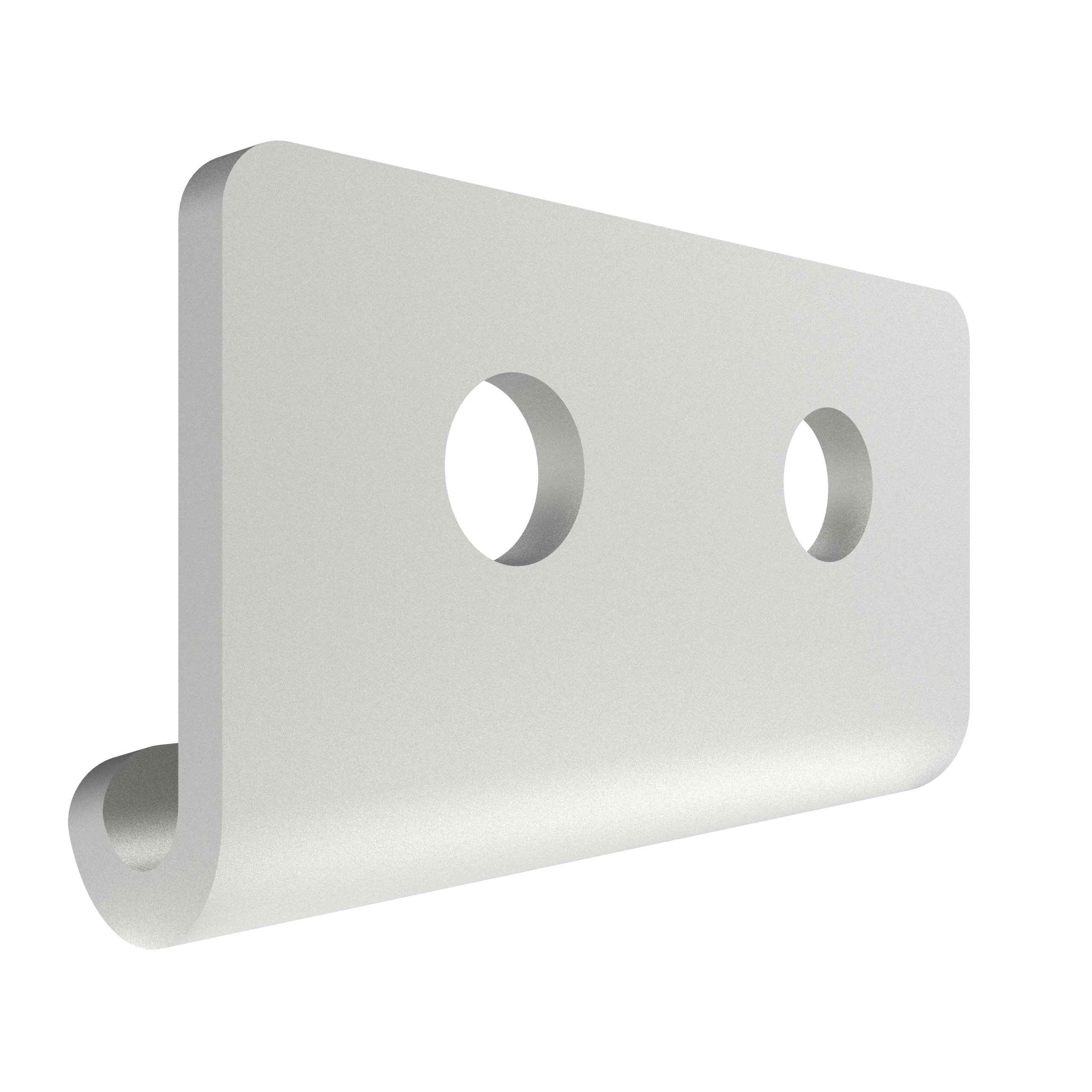 1645-238 | Exposed keeper, double hole mounting, stainless steel, passivated, bright