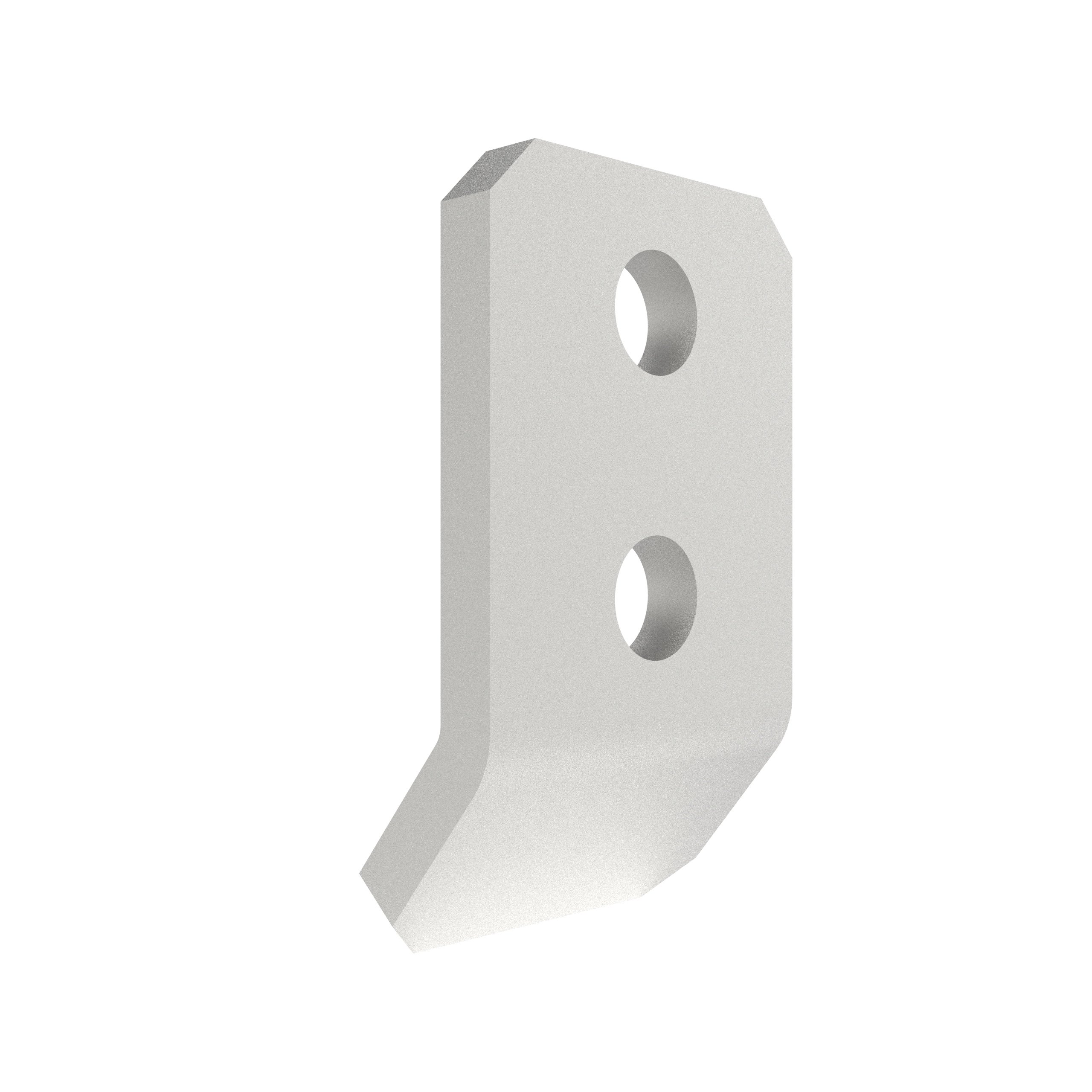 1645-600 | Concealed keeper, double hole mounting, stainless steel, passivated, bright