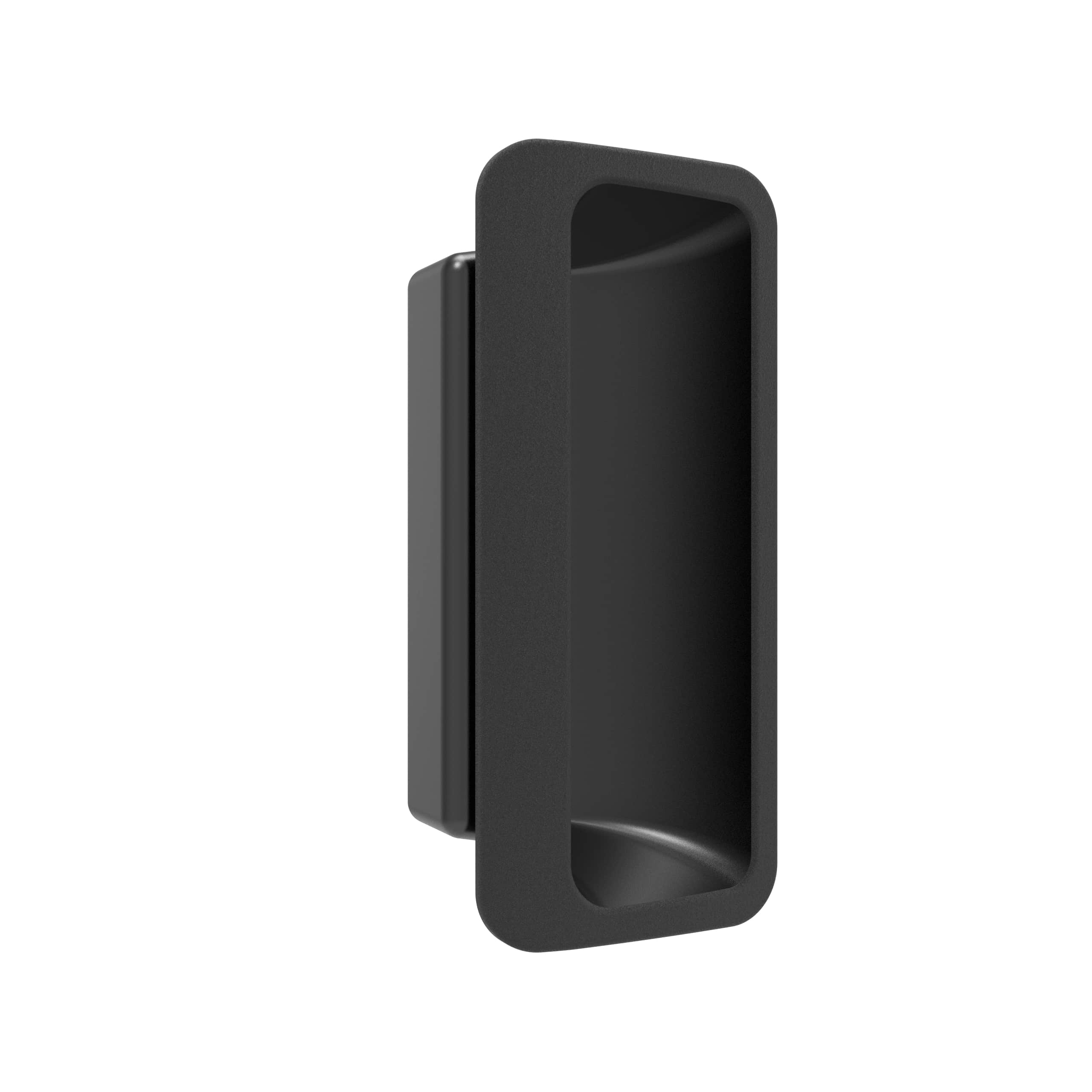 E-3302-40 | Flush pull, 1.5 - 2mm (.059 - .078") door thickness, UL94-HB, ABS plastic, black