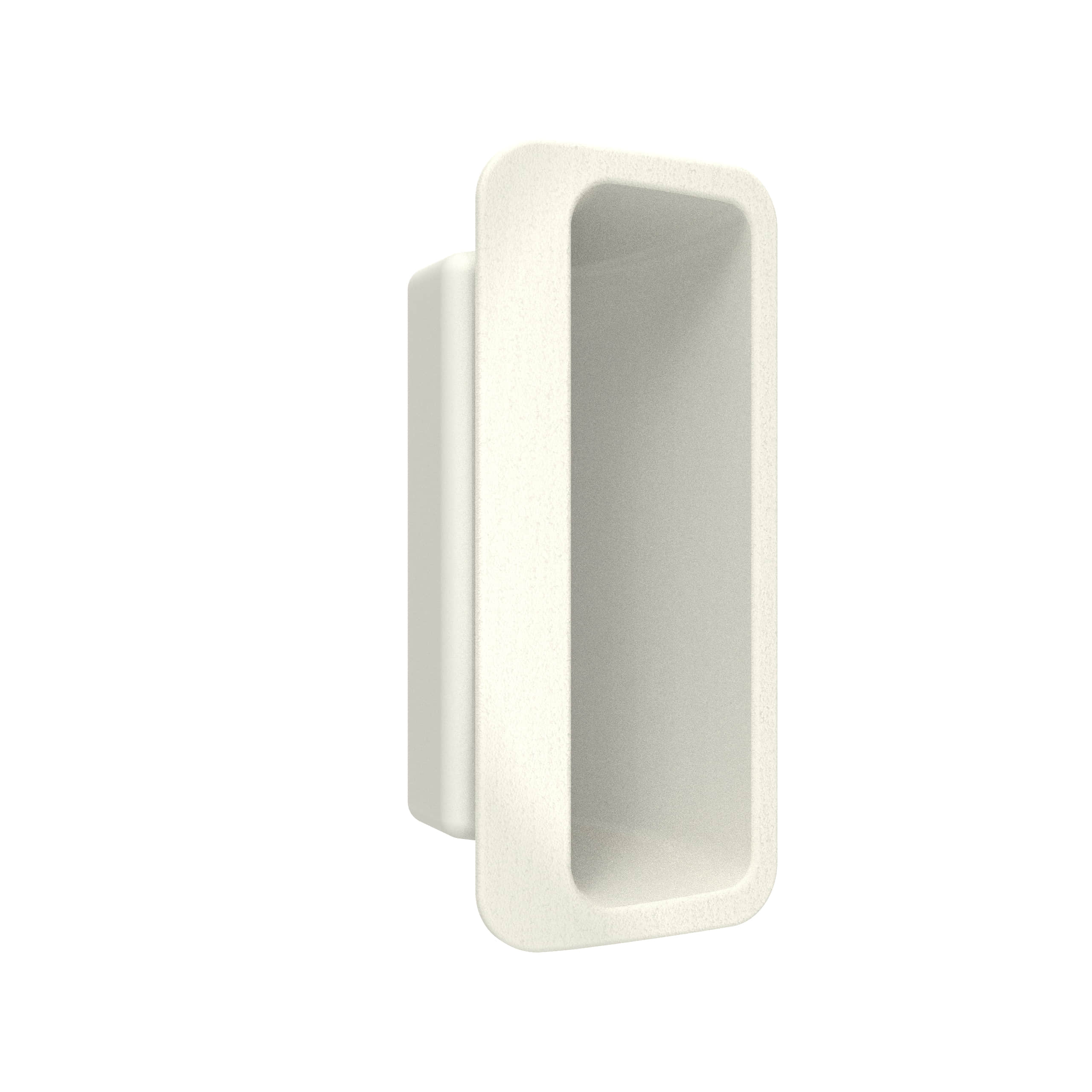 E-3302-45 | Flush pull, 1.5 - 2mm (.059 - .078") door thickness, UL94-HB, ABS plastic, white