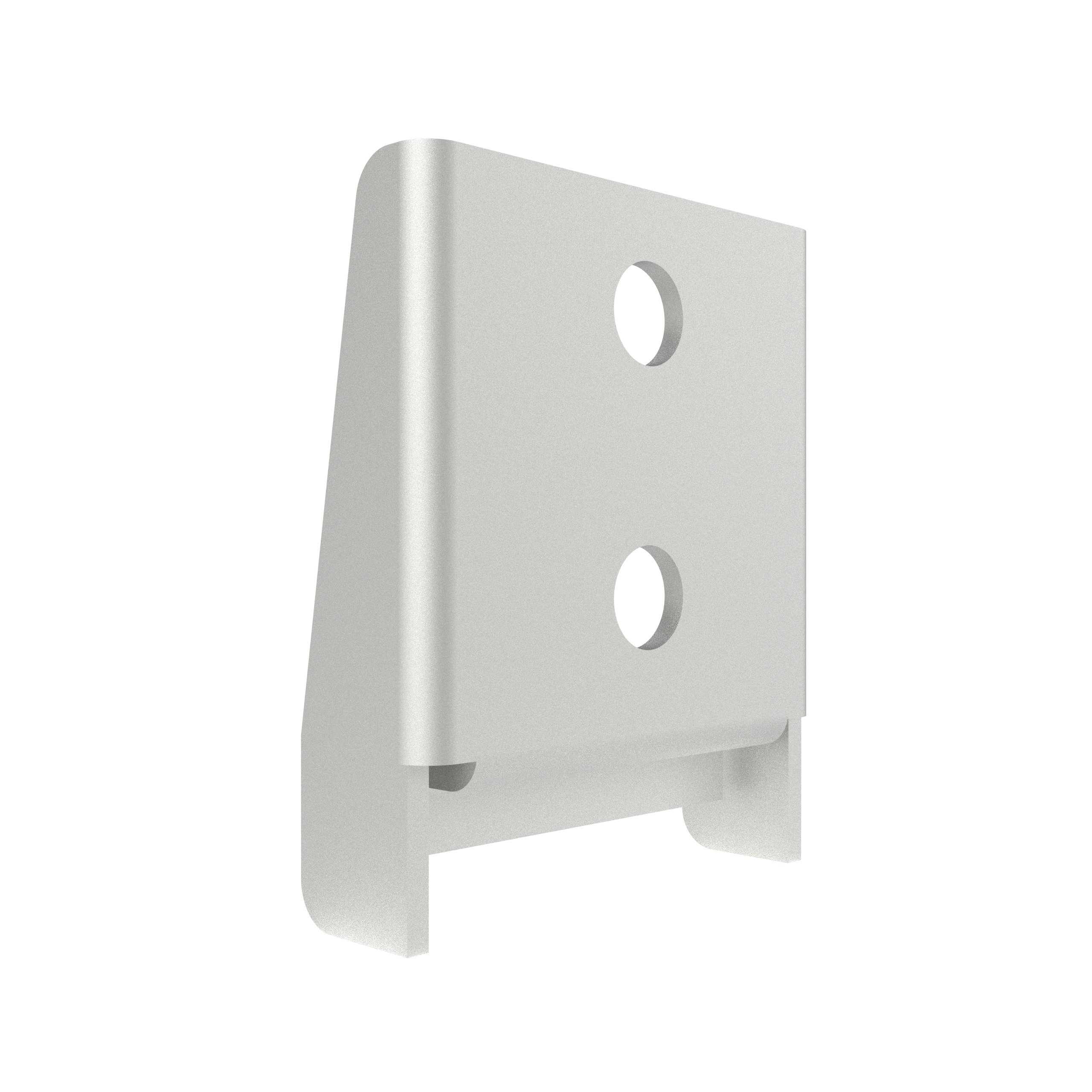 1643-103 | Concealed keeper, double hole mounting, stainless steel, passivated, bright