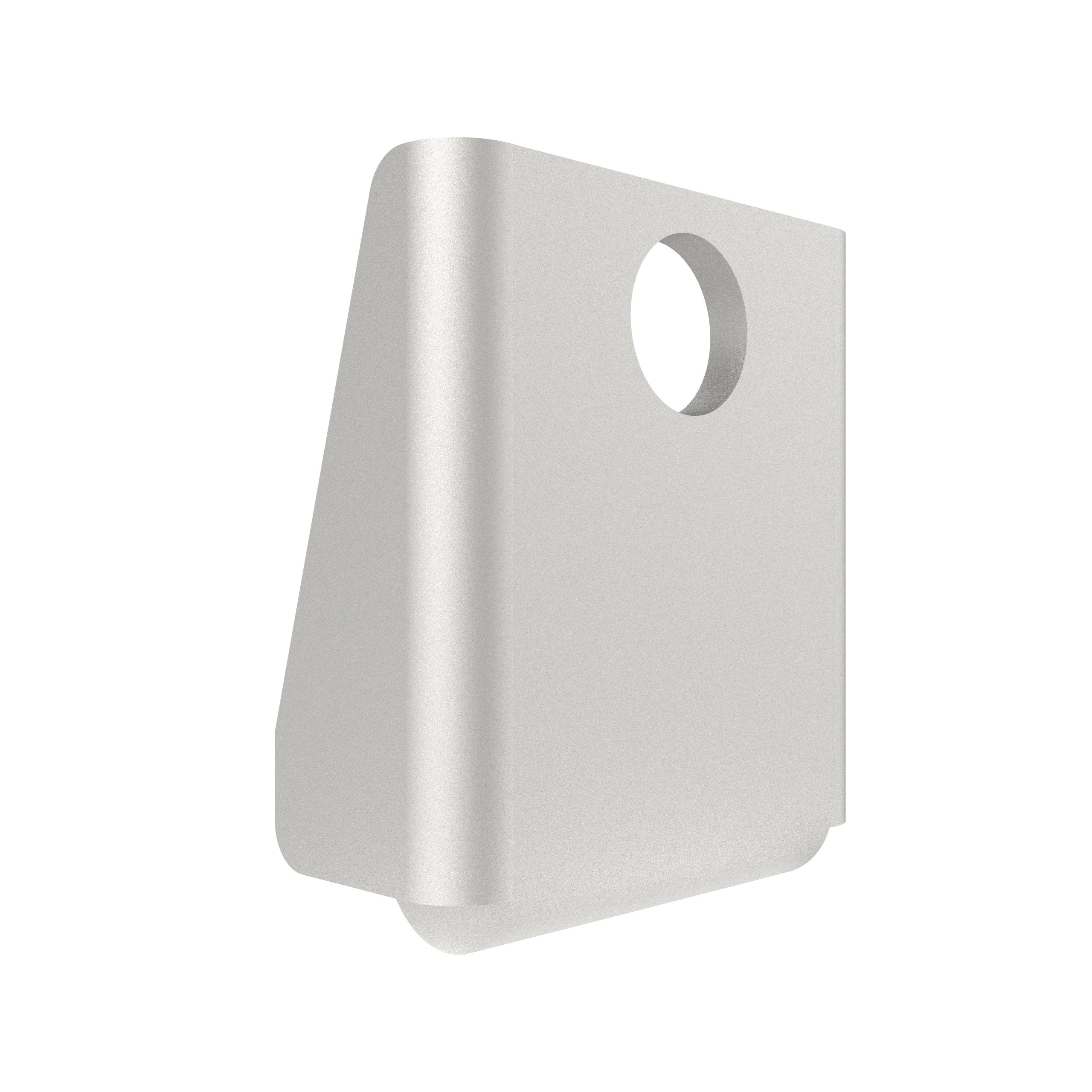 1640-104 | Exposed keeper, single hole mounting, stainless steel, passivated, bright