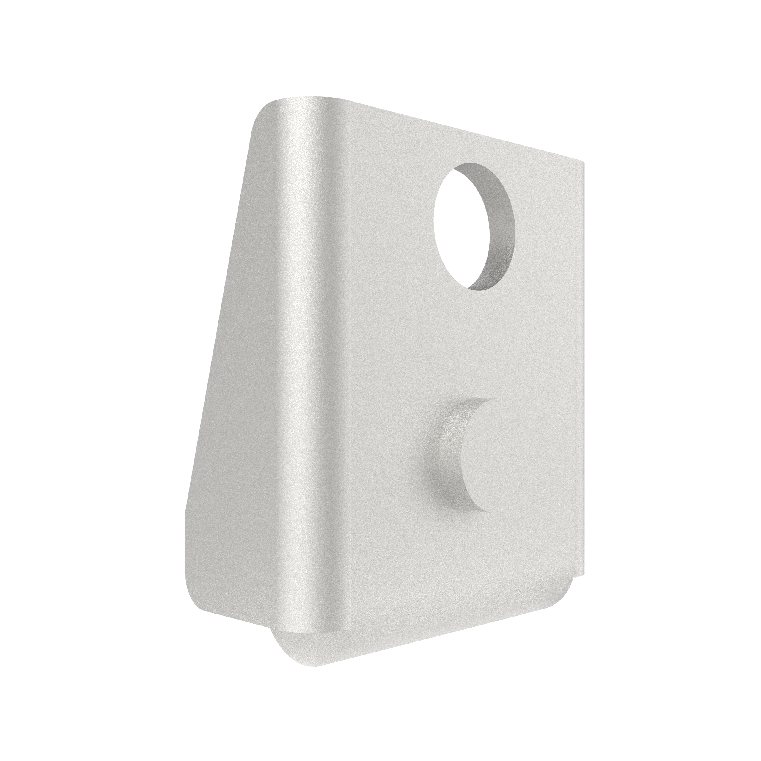 1640-102 | Exposed keeper, single hole mounting, stainless steel, passivated, bright