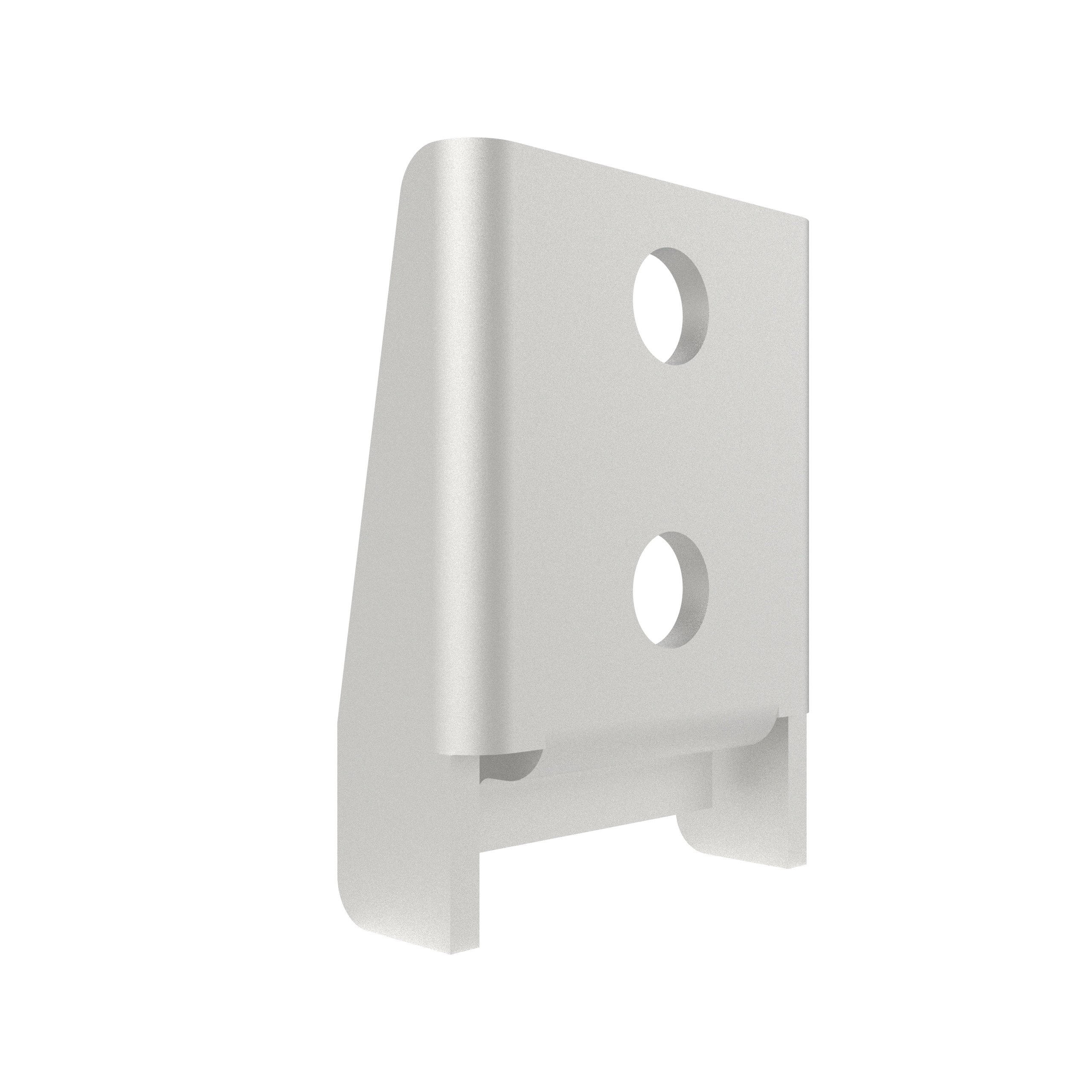 1642-103 | Concealed keeper, double hole mounting, stainless steel, passivated, bright