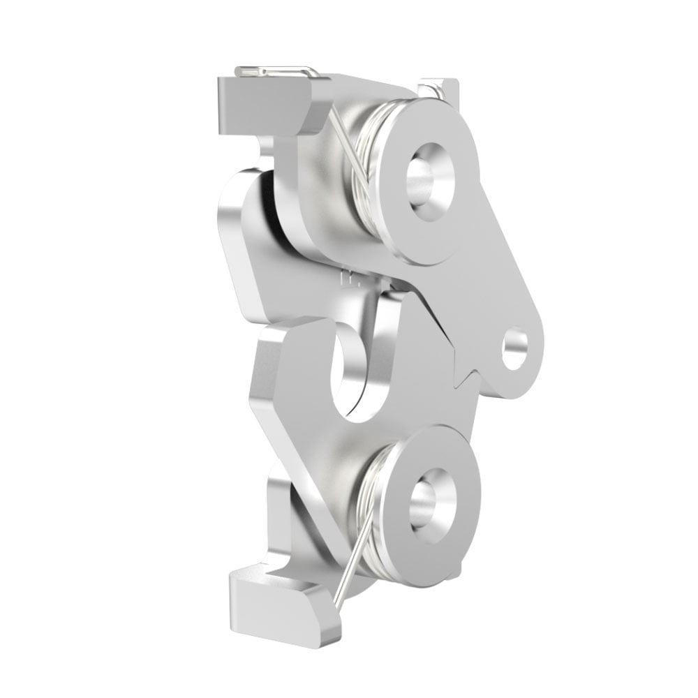 3003-21-20-10 | 旋转式推合门闩，右，中型尺寸，单级，底部驱动，钢，镀锌，亮