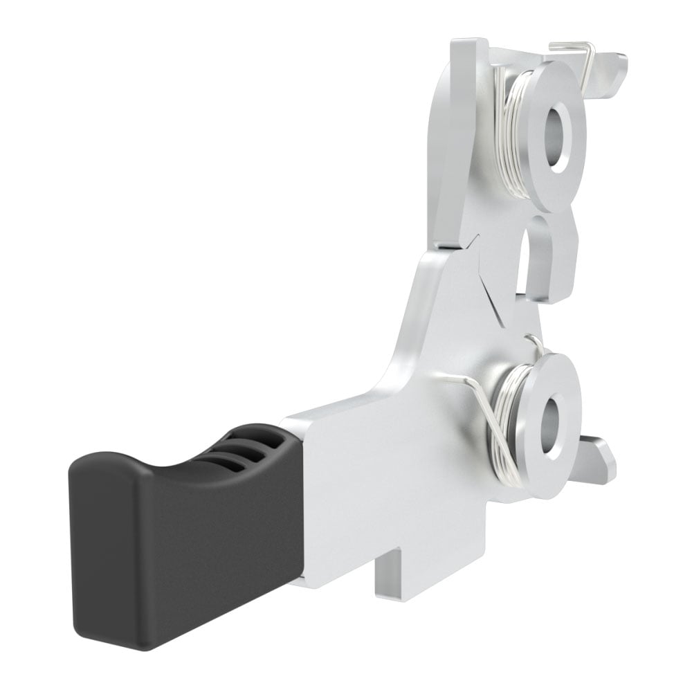 3003-11-10-10 | 旋转式推合门闩，左，中型尺寸，单级，手动驱动，钢，镀锌，亮